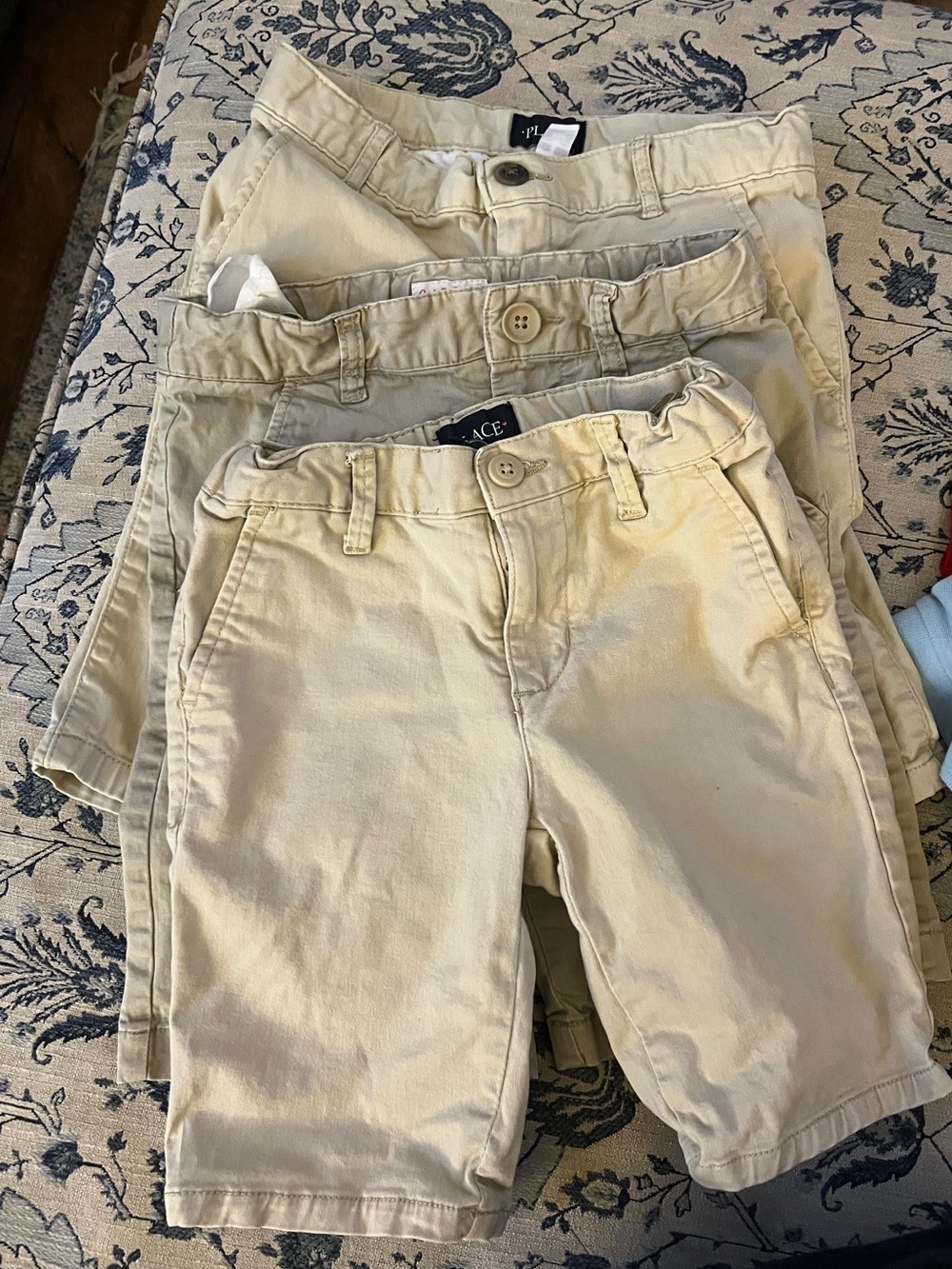 The Children’s Place khaki Bermuda shorts size 7-lot of 3
